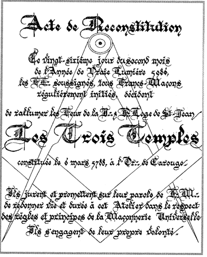 Acte de Reconstitution